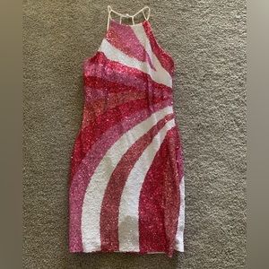 Pink sequin dress